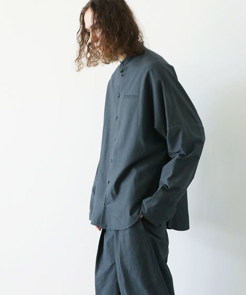 VU.ヴウ.dyed stand collar shirt vu-a12-s02[GRAPHITE]