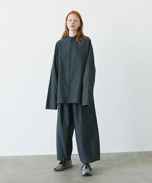 VU.ヴウ.dyed stand collar shirt vu-a12-s02[GRAPHITE]