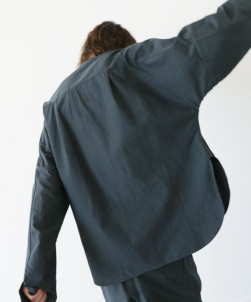 VU.ヴウ.dyed stand collar shirt vu-a12-s02[GRAPHITE]