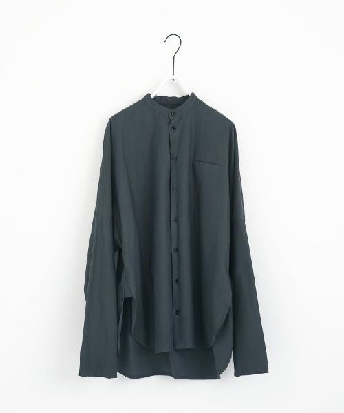 VU.ヴウ.dyed stand collar shirt vu-a12-s02[GRAPHITE]