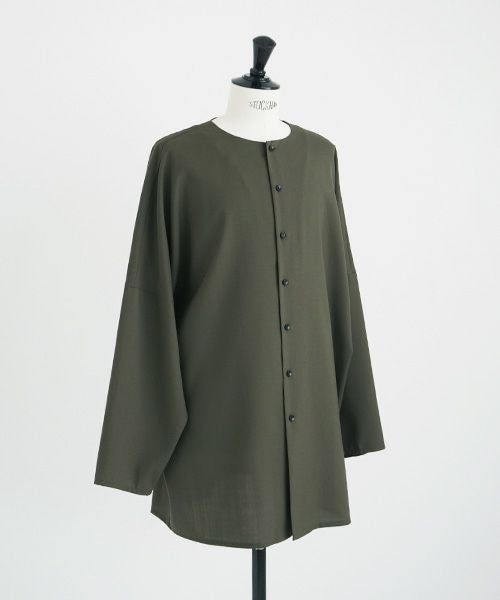 VU.ヴウ.no collar shirt vu-a12-s03[KHAKI]