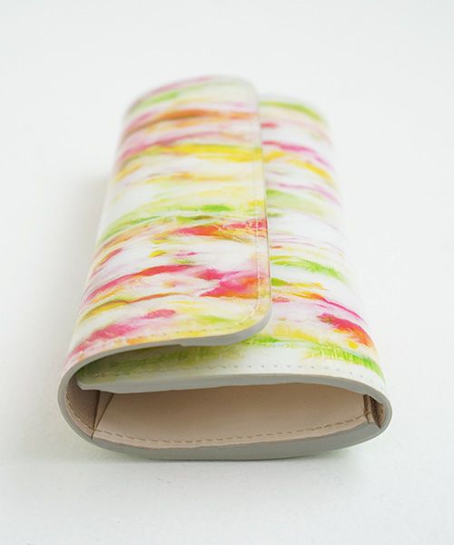 macromauro×Palm maison.マクロマウロ×パームメゾン. Palm maison original paint wallet  long yellow