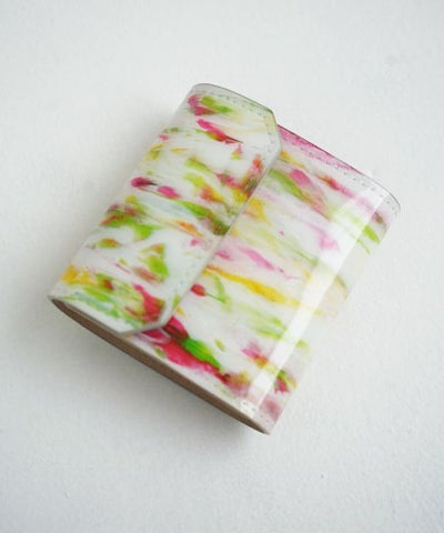 macromauro×Palm maison.マクロマウロ×パームメゾン. Palm maison original paint wallet  P yellow