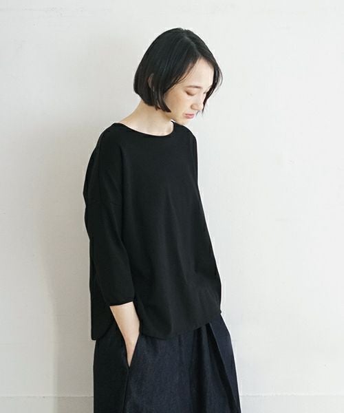 Mochi.モチ.suvin long sleeved t-shirt.[black]