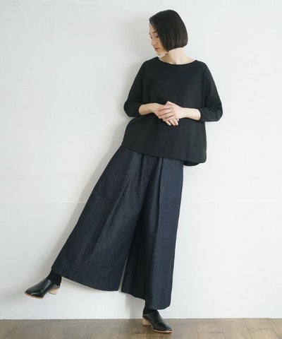 Mochi.モチ.suvin long sleeved t-shirt.[black]