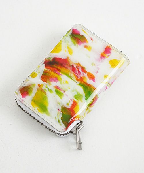 macromauro×Palm maison.マクロマウロ×パームメゾン. Palm maison original paint wallet R pink