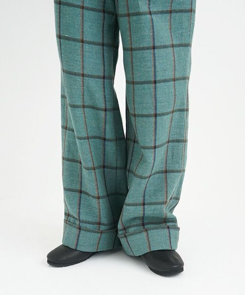 ohta.オオタ.check wide pants [st-29C]