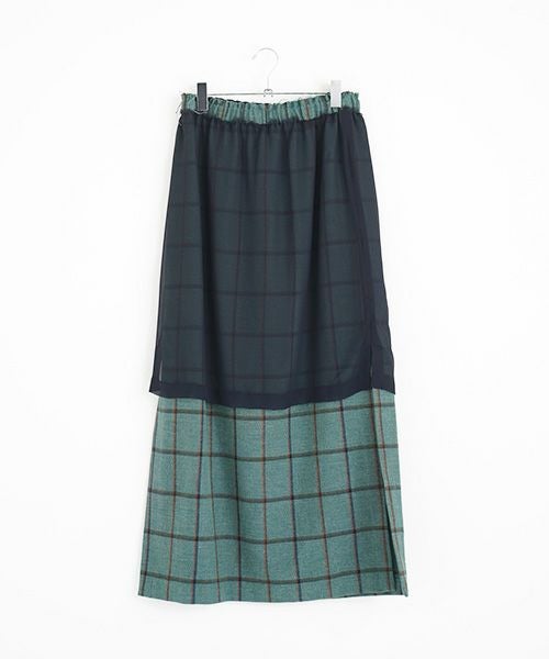 ohta.オオタ.navy chesk skirt [sk-14C]