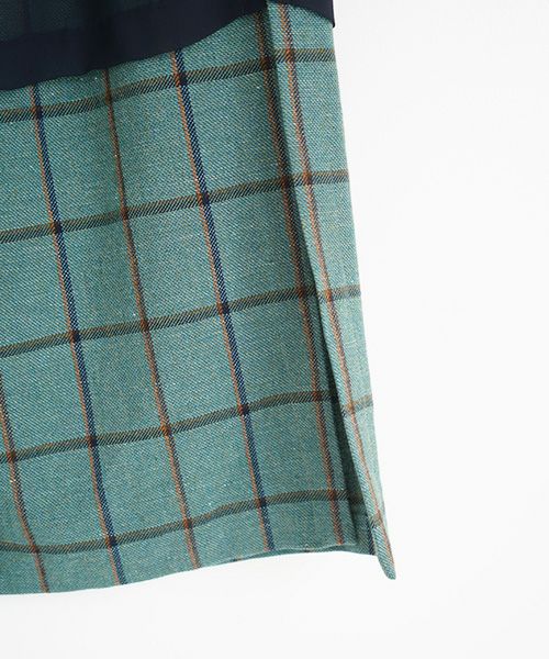 ohta.オオタ.navy chesk skirt [sk-14C]