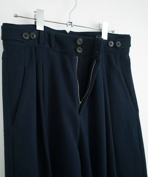 YANTOR ヤントル 6ply Khadi 2tuck Wide Pants[Y215PT08/NAVY]