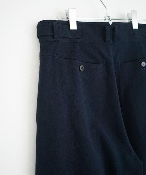 YANTOR.ヤントル.6ply Khadi 2tuck Wide Pants[Y215PT08/NAVY]