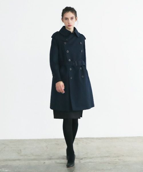 SWANLAKE チェスター コート スワンレイク　heelandtoe SWANLAKE スワンレイク Plain trench coat with liner[CO-765/NAVY]