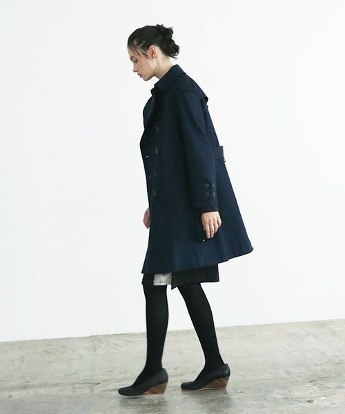 SWANLAKE スワンレイク.Plain trench coat with liner[CO-765/NAVY]