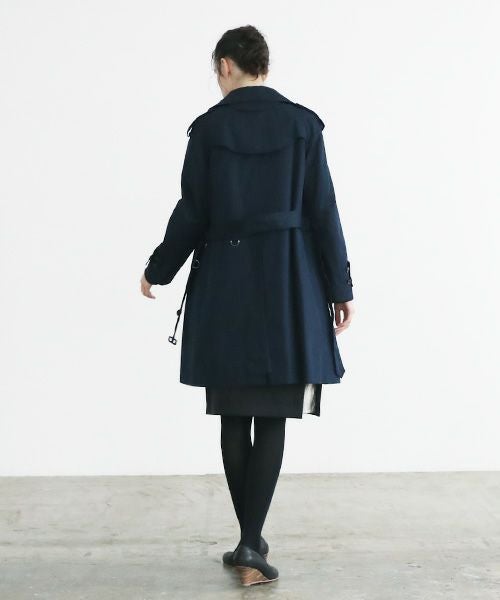 SWANLAKE スワンレイク Plain trench coat with liner[CO-765/NAVY]
