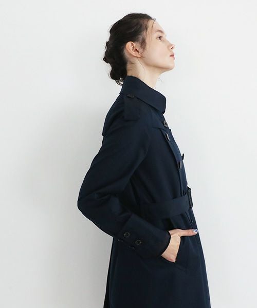 SWANLAKE スワンレイク Plain trench coat with liner[CO-765/NAVY]