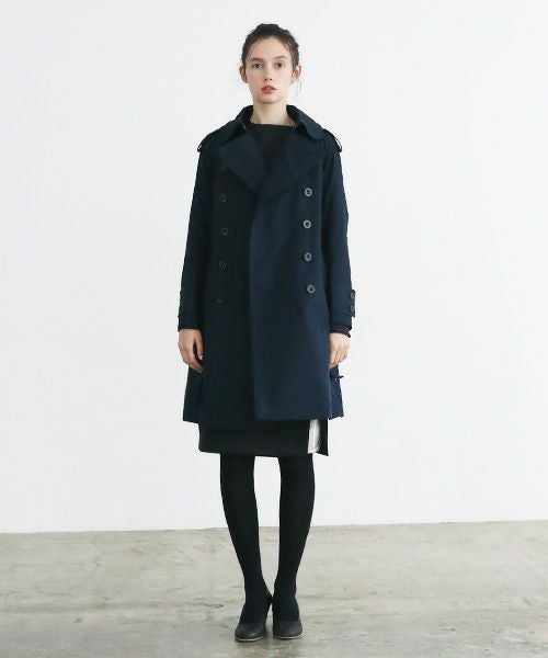SWANLAKE スワンレイク Plain trench coat with liner[CO-765/NAVY]