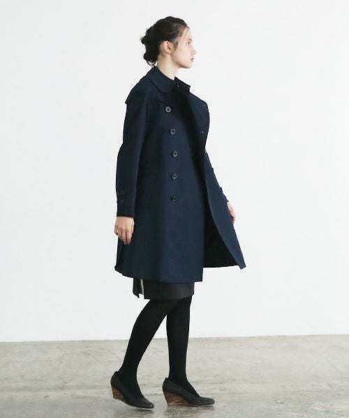 SWANLAKE スワンレイク Plain trench coat with liner[CO-765/NAVY]