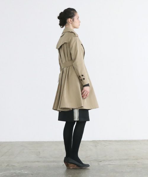 SWANLAKE スワンレイク.Circular trench coat[CO-734/BEIGE]