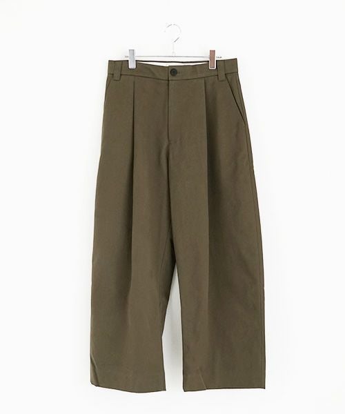STUDIONICHOLSON スタジオニコルソン.VOLUME PLEAT PANTS[SNM-351/ARMY GREEN]