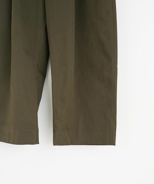 STUDIONICHOLSON スタジオニコルソン.VOLUME PLEAT PANTS[SNM-351/ARMY GREEN]