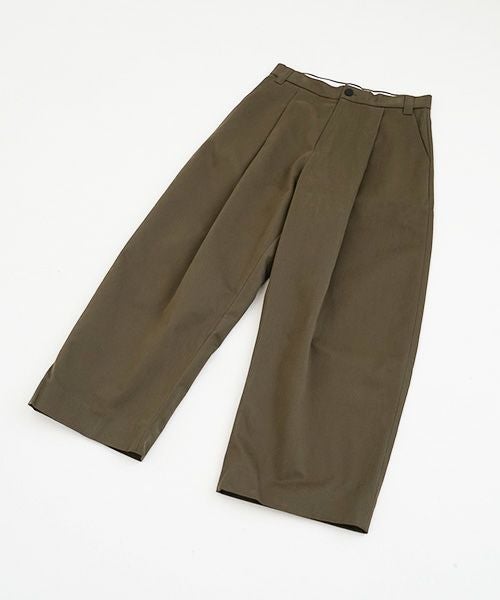 STUDIONICHOLSON スタジオニコルソン.VOLUME PLEAT PANTS[SNM-351/ARMY GREEN]