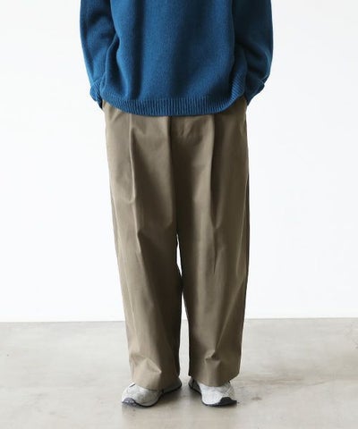 STUDIONICHOLSON スタジオニコルソン.VOLUME PLEAT PANTS[SNM-351/ARMY GREEN]