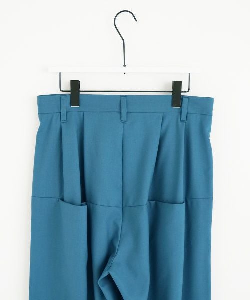 VUy.ヴウワイ.box slit pants vuy-s22-p02[BLUE GREEN]