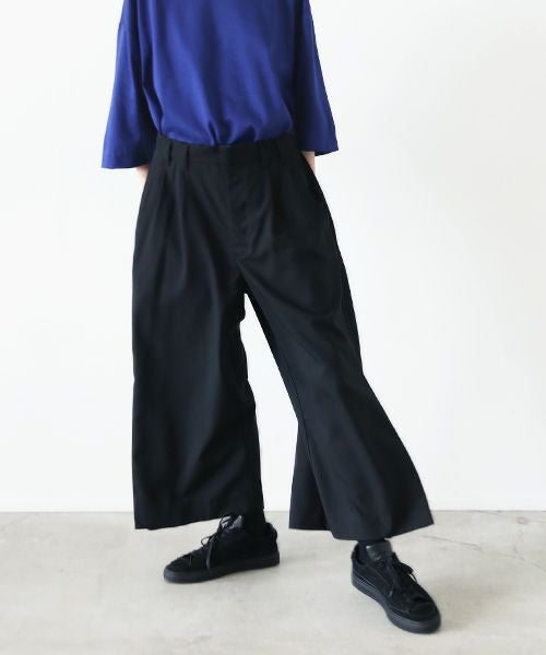 VUy.ヴウワイ.box slit pants vuy-s23-p02[BLACK]_