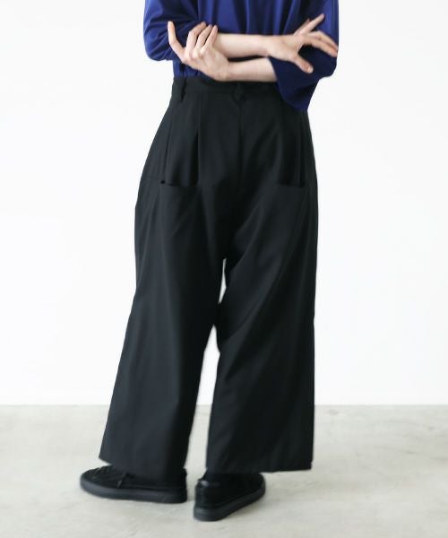 VUy.ヴウワイ.box slit pants vuy-s23-p02[BLACK]_