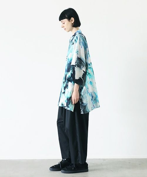 VUy.ヴウワイ.感覚ピエロ×macromauro×VUy .original dolman shirt vuy-s22-os05[PAINT BLUE]_
