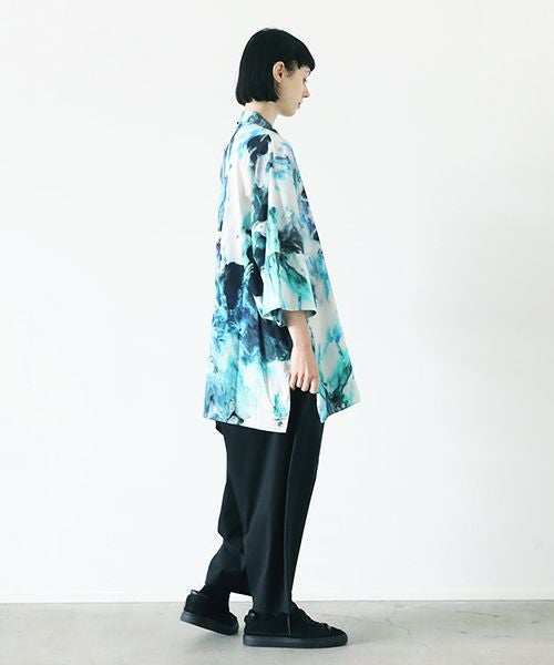 VUy.ヴウワイ.感覚ピエロ×macromauro×VUy .original dolman shirt vuy-s22-os05[PAINT BLUE]_