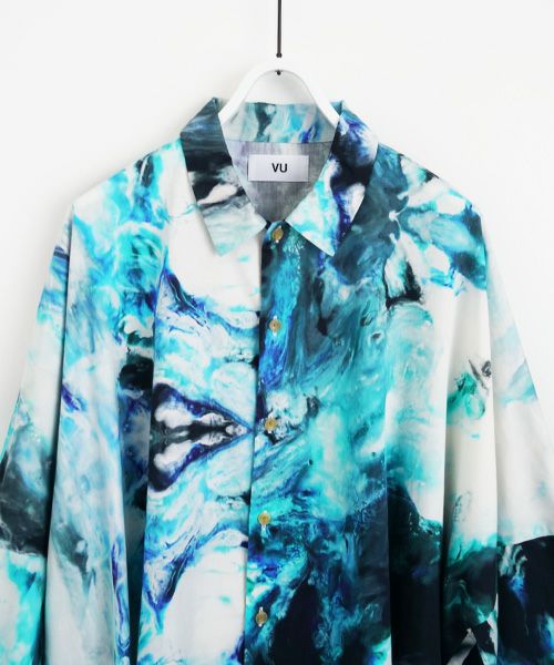 VUy.ヴウワイ.感覚ピエロ×macromauro×VUy .original dolman shirt vuy-s22-os05[PAINT BLUE]_