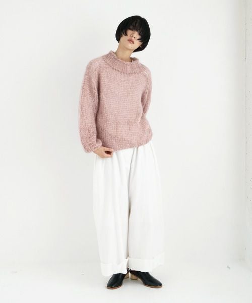 Maiami/マイアミ.Mohair New Pullover.[MMO23110/Antique Pink]