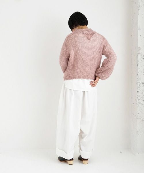 Maiami マイアミ Mohair Pleated Sweater ニット Maiami/マイアミ Mohair New Pullover [MMO23110/CREME]