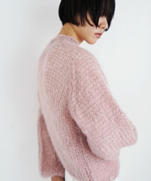 Maiami/マイアミ.Mohair New Pullover.[MMO23110/Antique Pink]