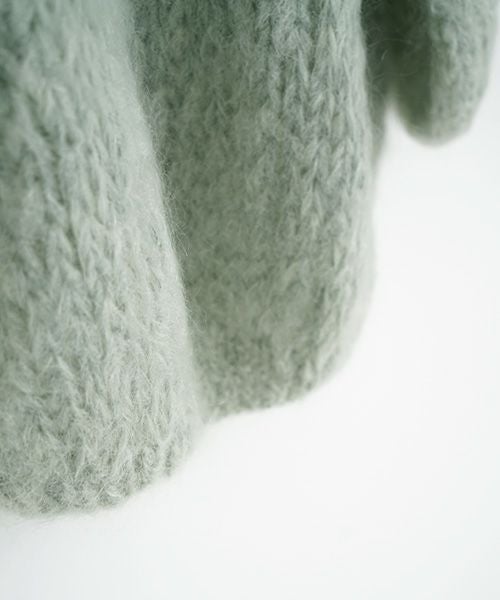 Maiami/マイアミ.Mohair Big Cardigan.[MMO23280/Sage]