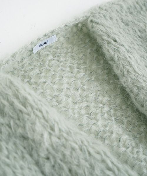 Maiami/マイアミ.Mohair Big Cardigan.[MMO23280/Sage]