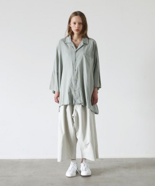 VU.ヴウ.asymmetry shirt vu-s22-s04[GREEN GRAY]:s_