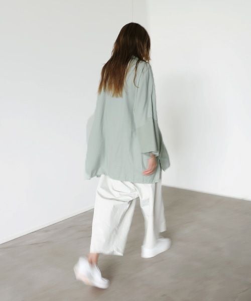 VU.ヴウ.asymmetry shirt vu-s22-s04[GREEN GRAY]:s_