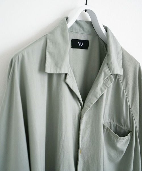 VU.ヴウ.asymmetry shirt vu-s22-s04[GREEN GRAY]:s_