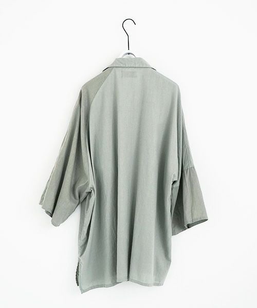 VU.ヴウ.asymmetry shirt vu-s22-s04[GREEN GRAY]:s_