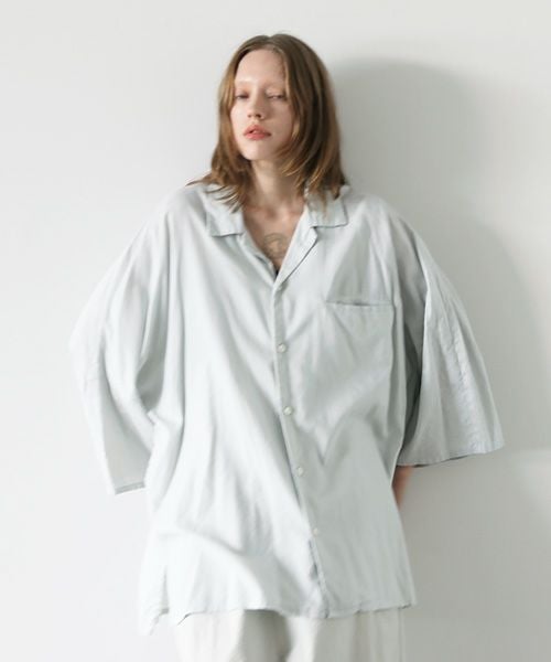 VU.ヴウ.asymmetry shirt vu-s22-s04[CHALK]