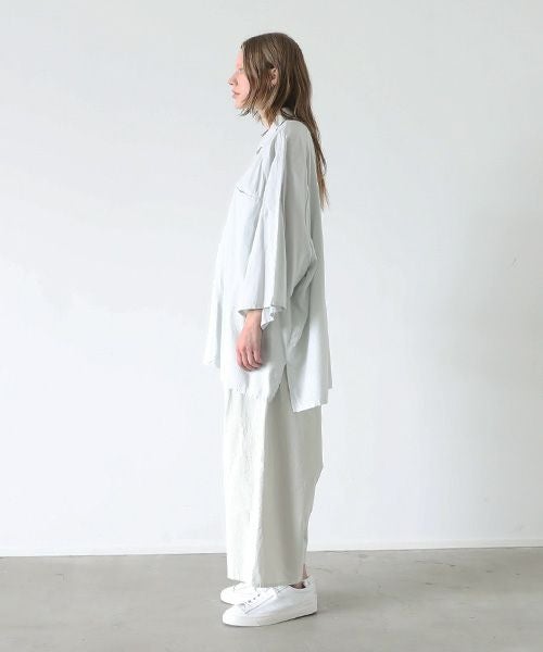 VU.ヴウ.asymmetry shirt vu-s22-s04[CHALK]