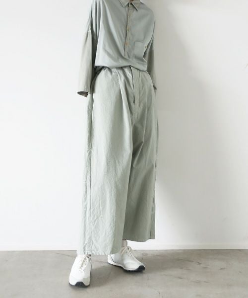 VU.ヴウ.wide silhouette pants vu-s22-p14[GREEN GRAY]