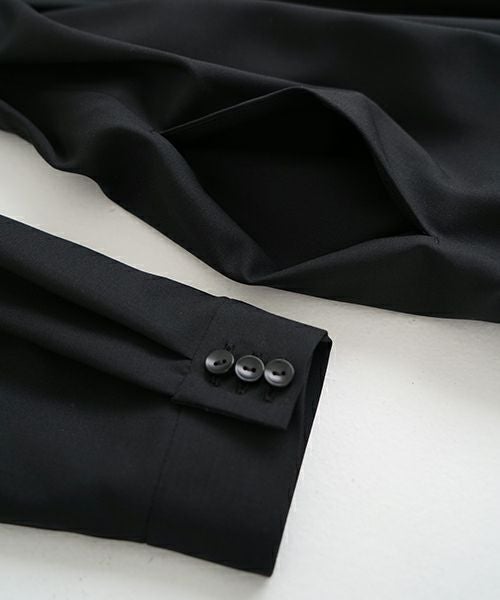 Mochi.モチ.box tuck dress [ms22-op-01/black]