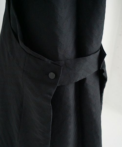 Mochi.モチ.v-neck belt dress [ms22-op-02/black]