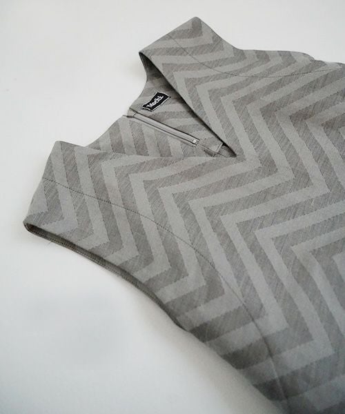 Mochi.モチ.v-neck belt dress [ms22-op-02/green grey]