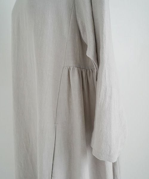 Mochi.モチ.linen trapeze dress [ms22-op-04/grey]