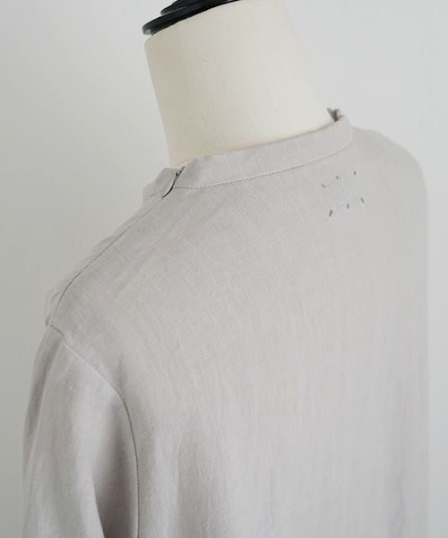 Mochi.モチ.linen trapeze dress [ms22-op-04/grey]