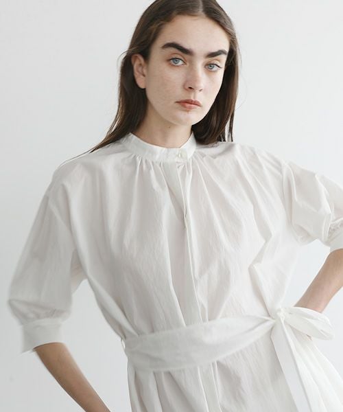 Mochi.モチ.gather dress [ms22-op-06/white]